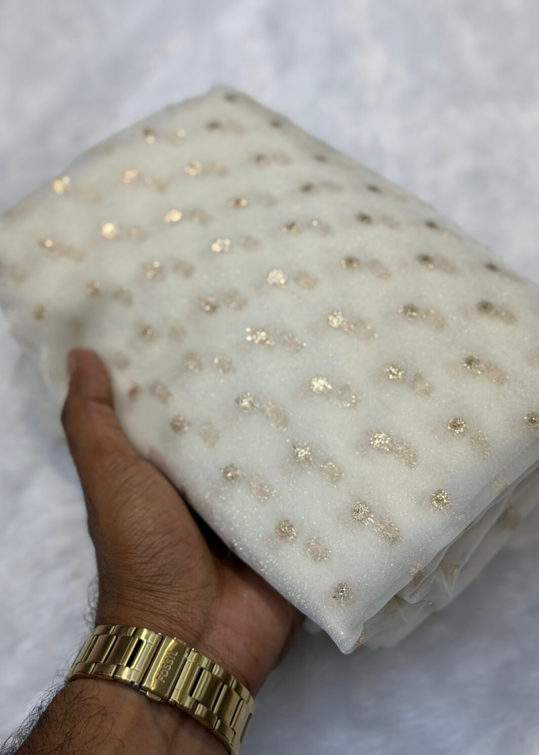 Nc moss butti silk saree