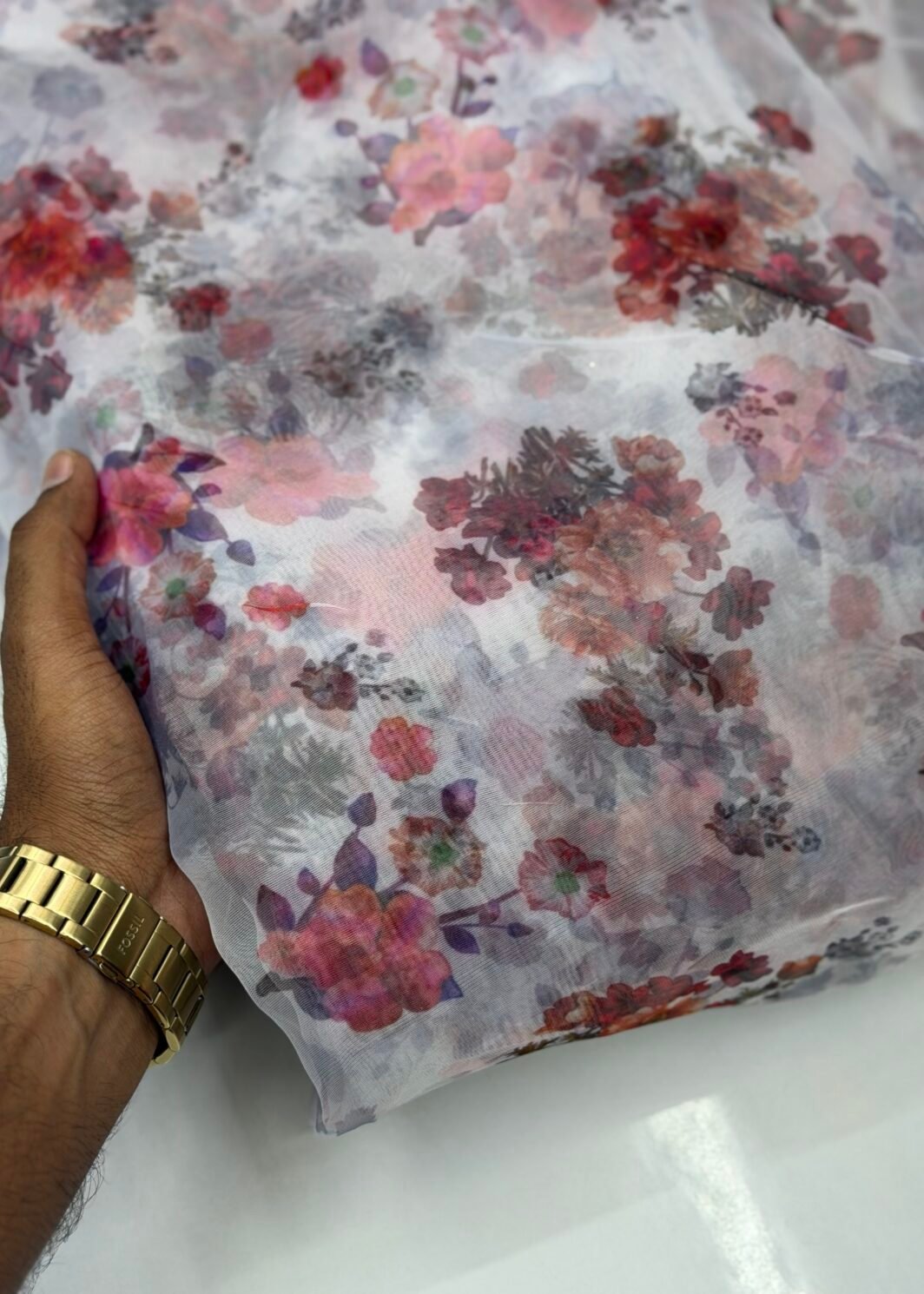 Organza floral prints