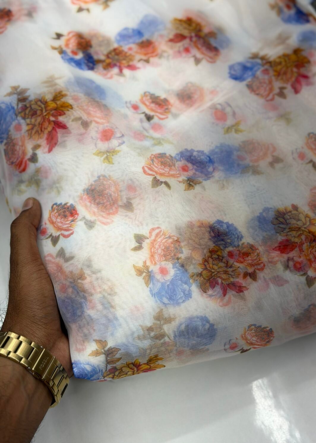 Organza floral print