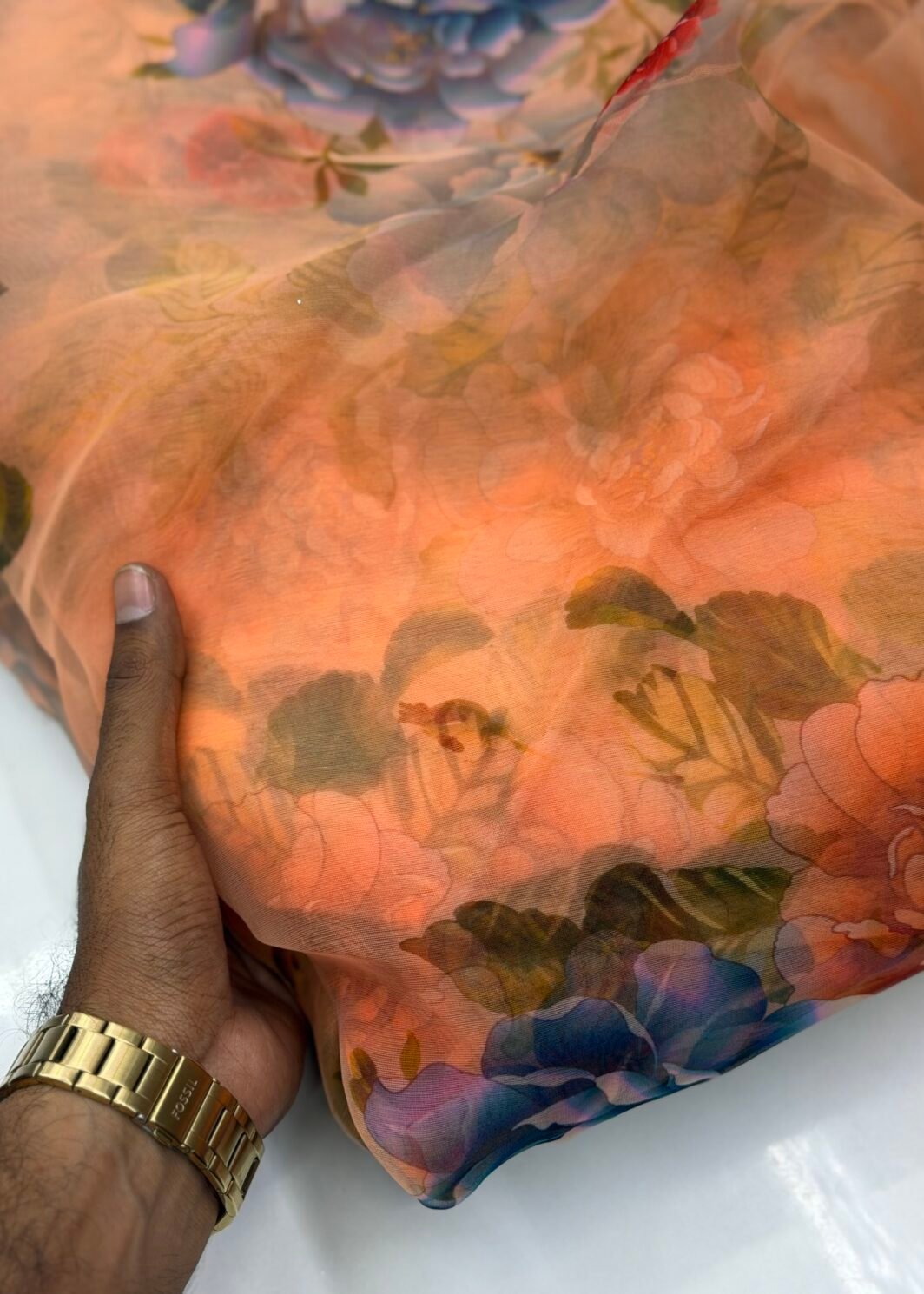 Organza floral print