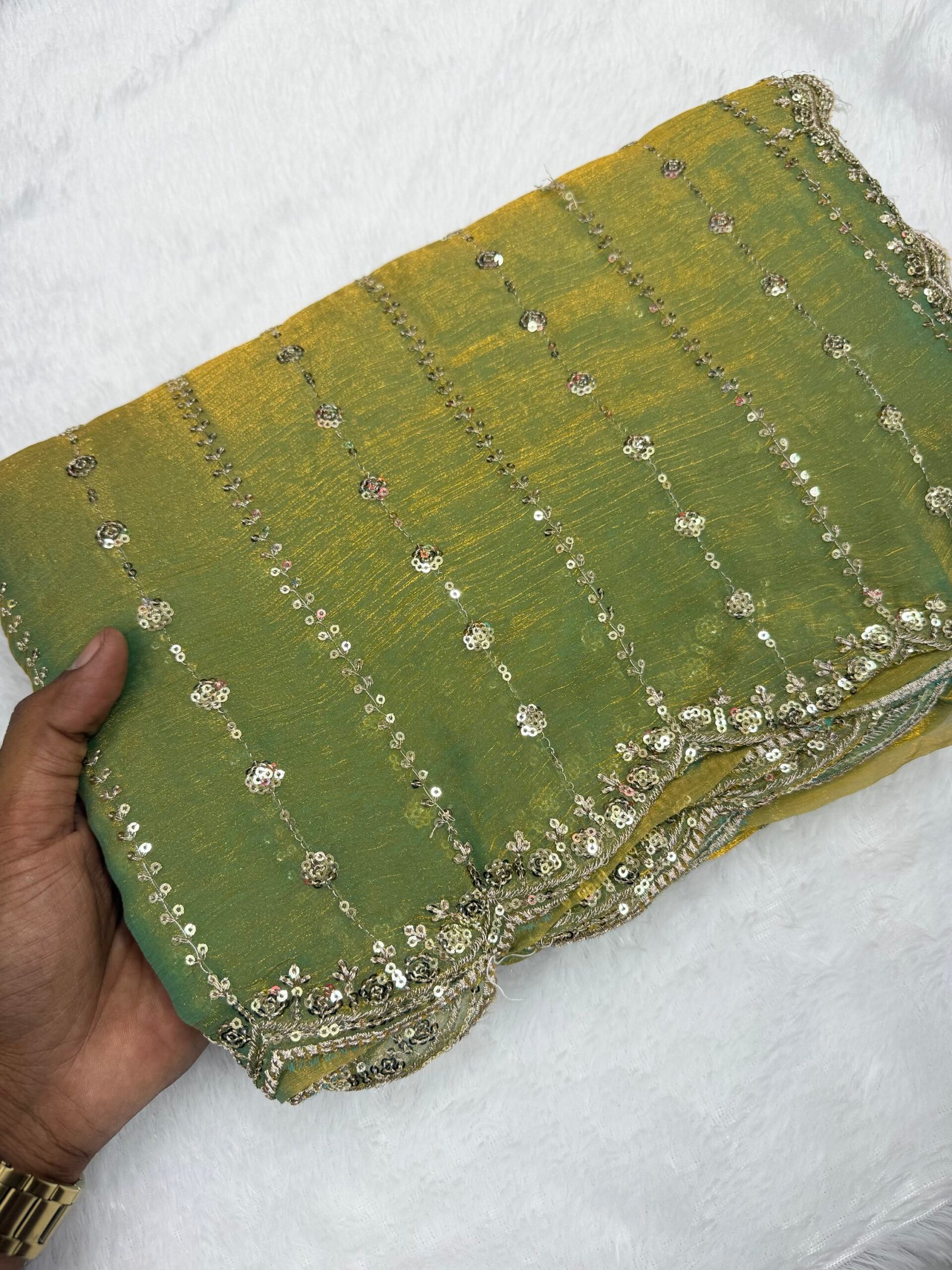 Space silk work saree - Image 2