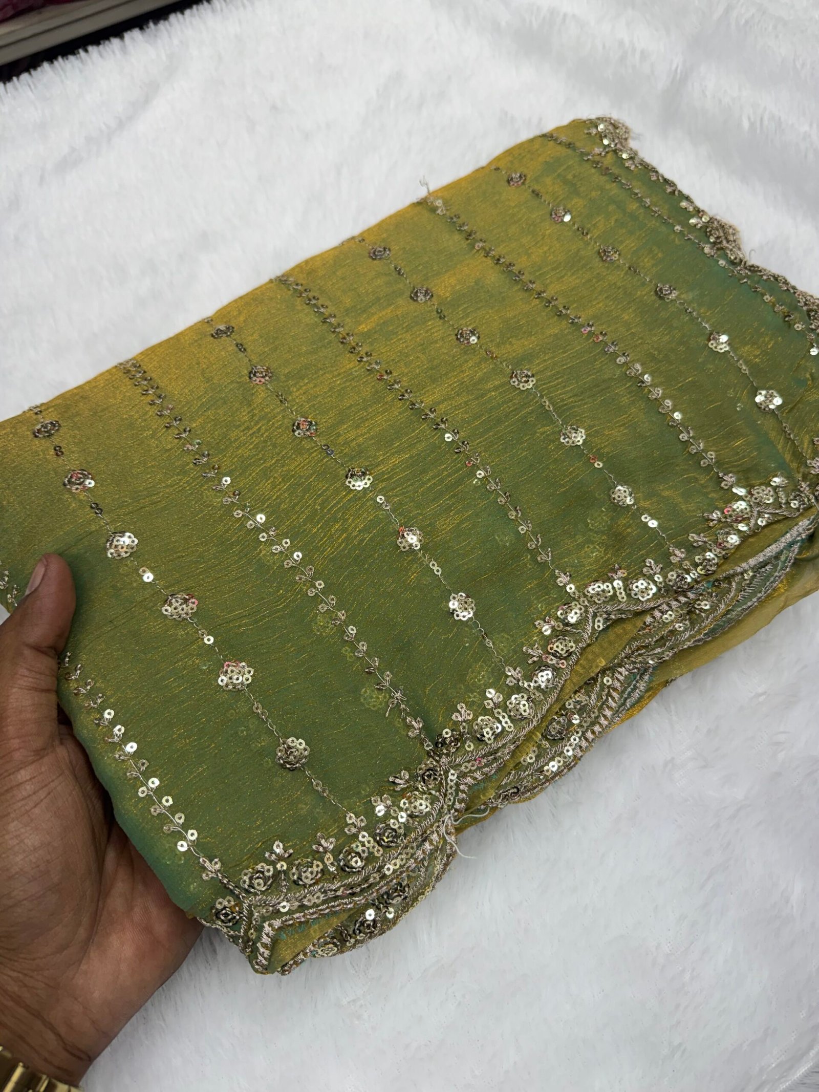 Space silk work saree - Image 3