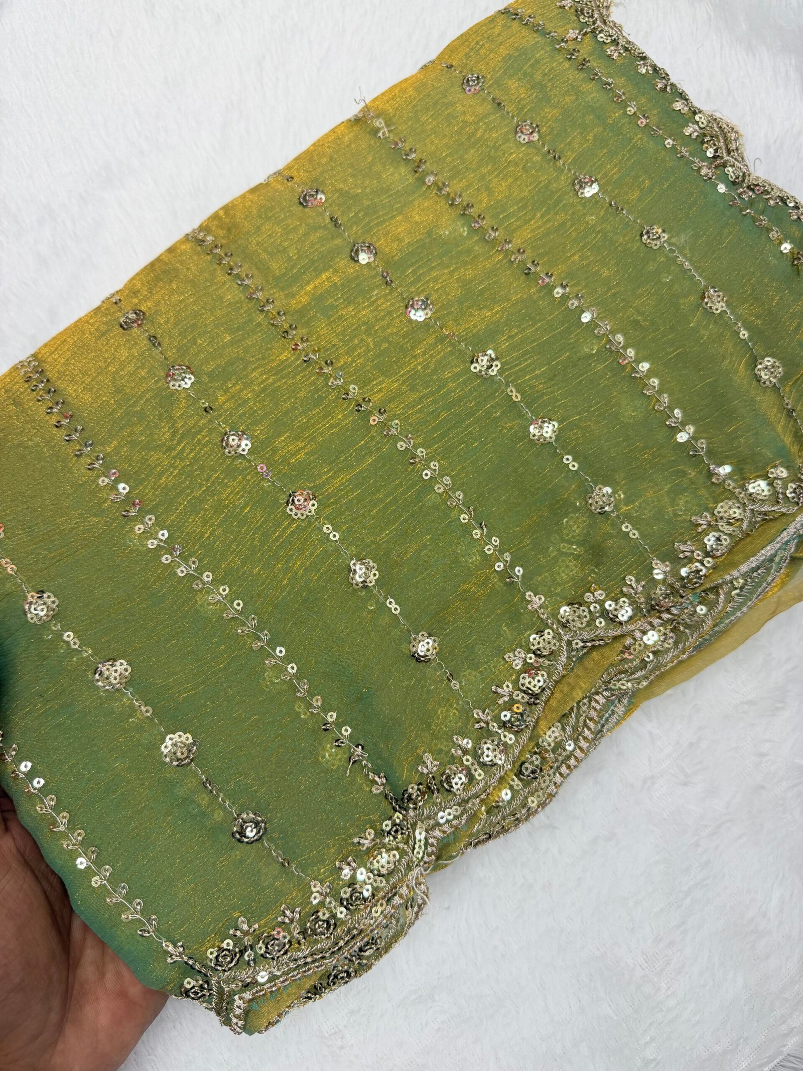 Space silk work saree - Image 4