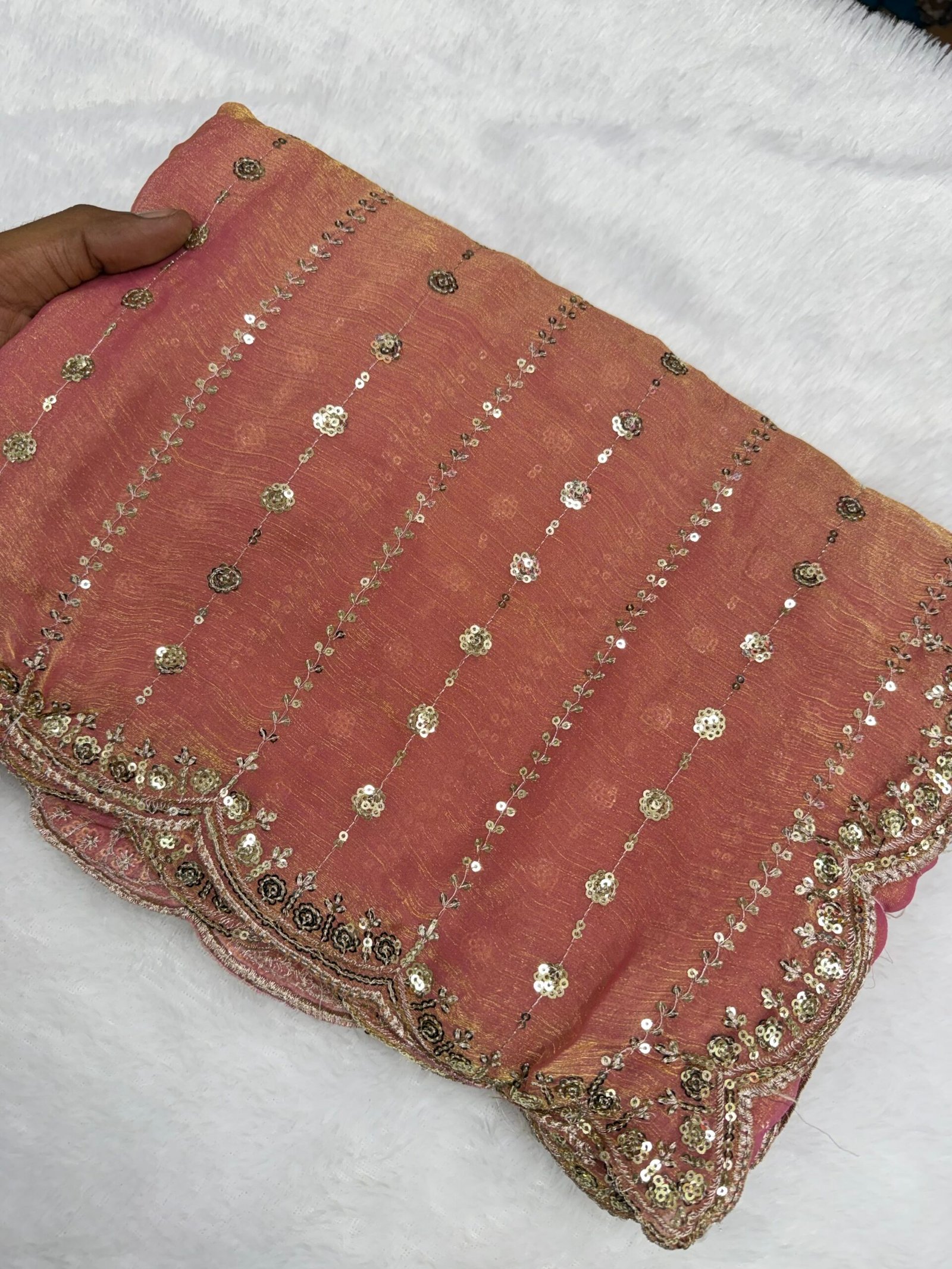 Space silk work saree - Image 2