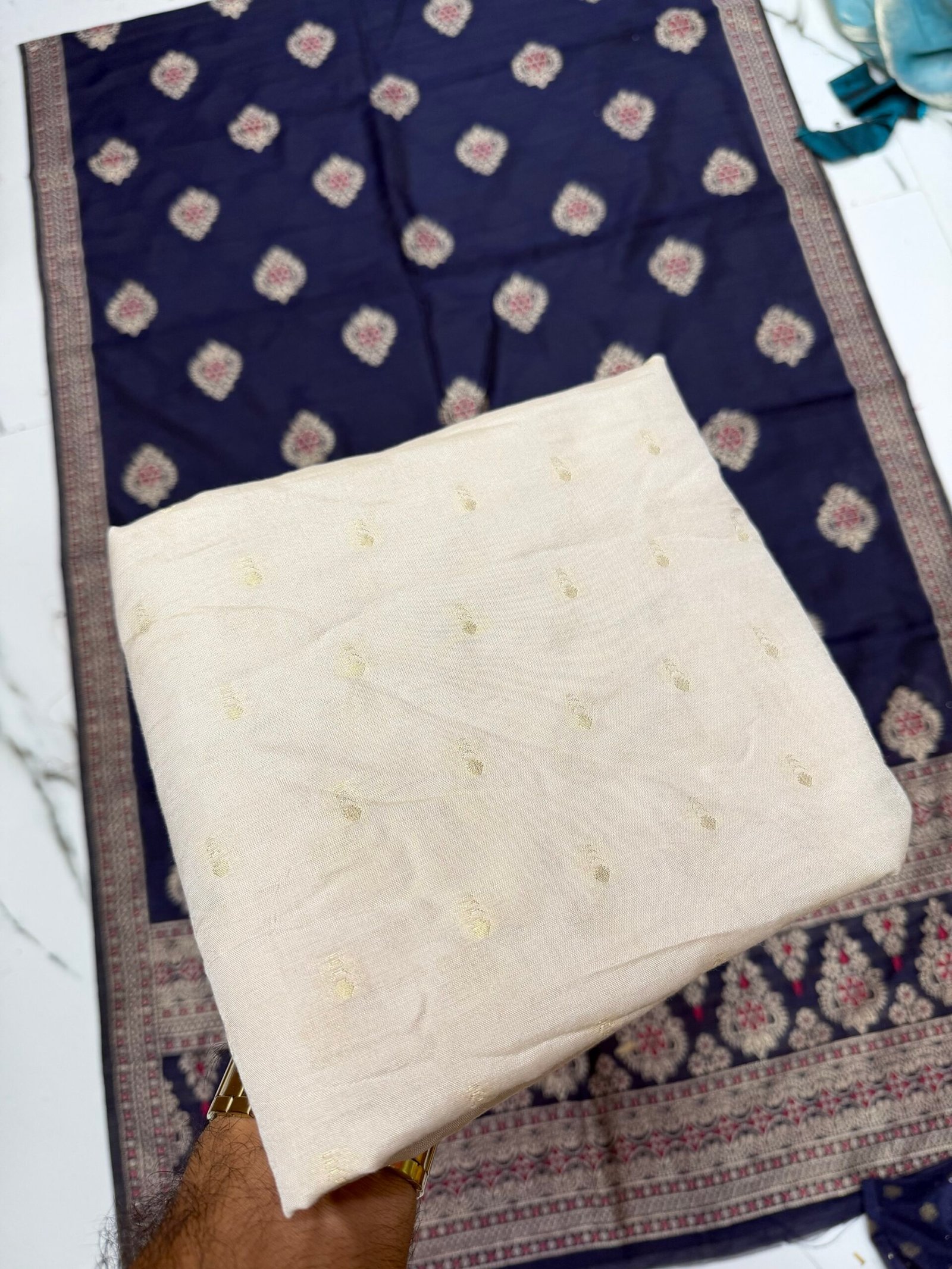 Banarasi silk top and dupatta - Image 4