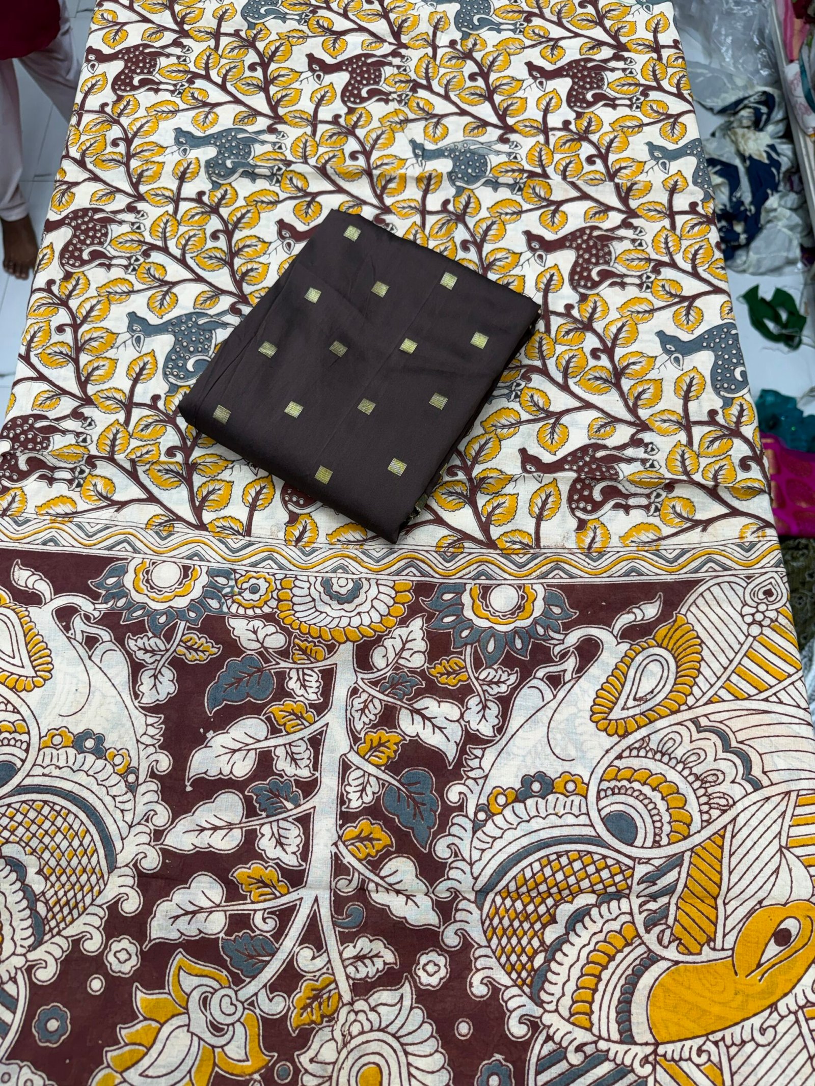 Tapetta silk top with kalamkari dupatta - Image 3