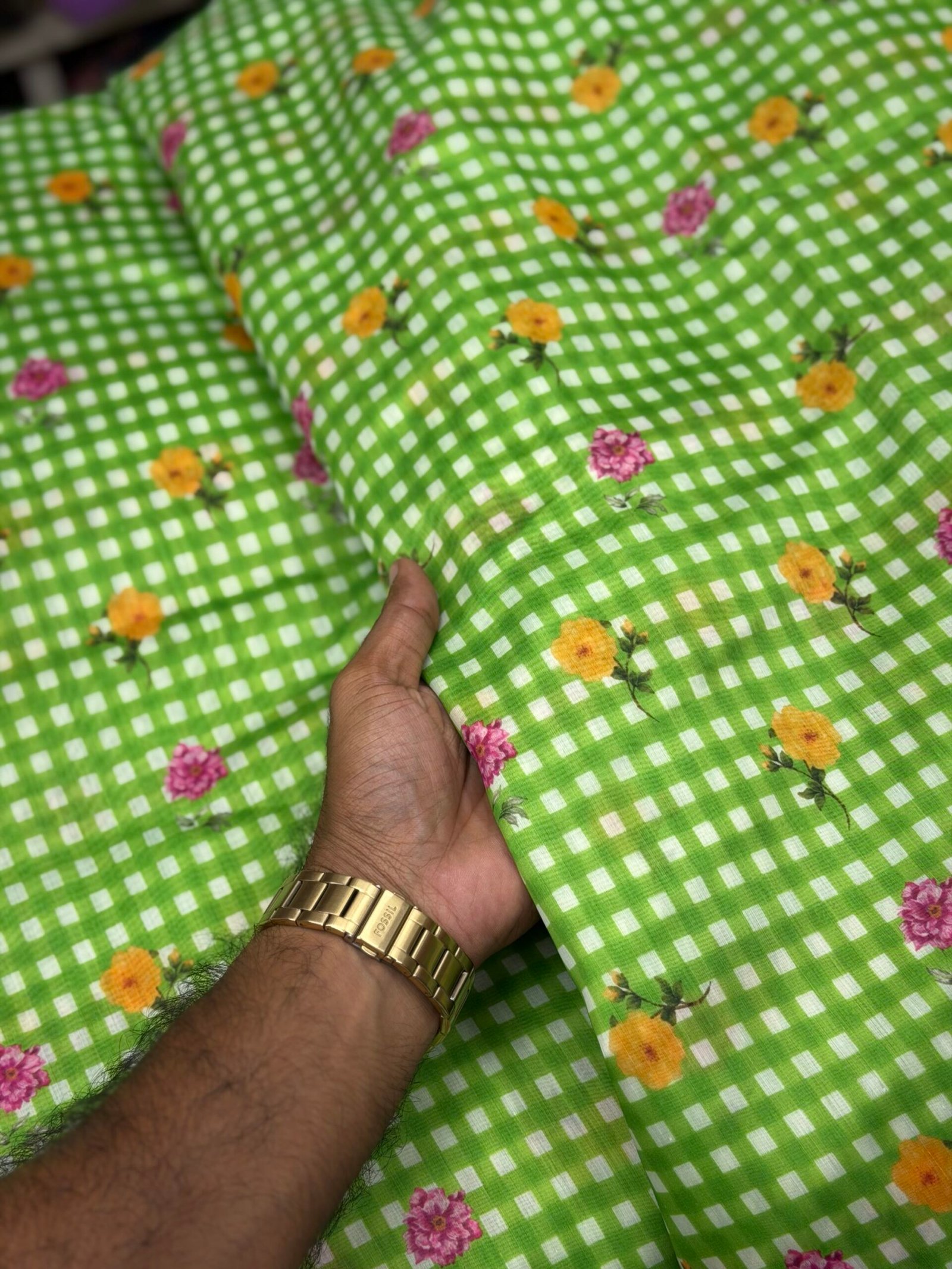 Mul chanderi checks - Image 3