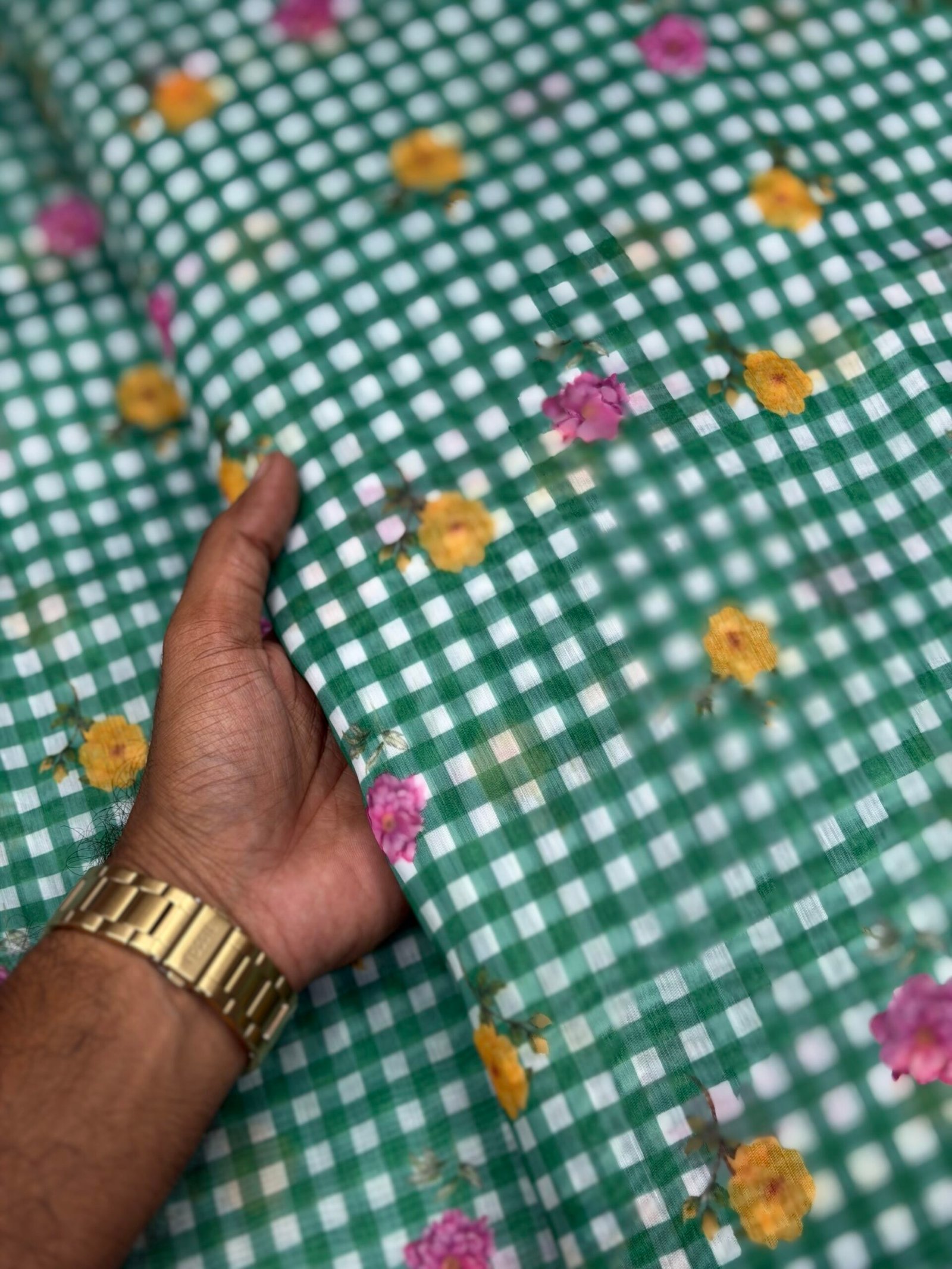 Mul chanderi checks - Image 3