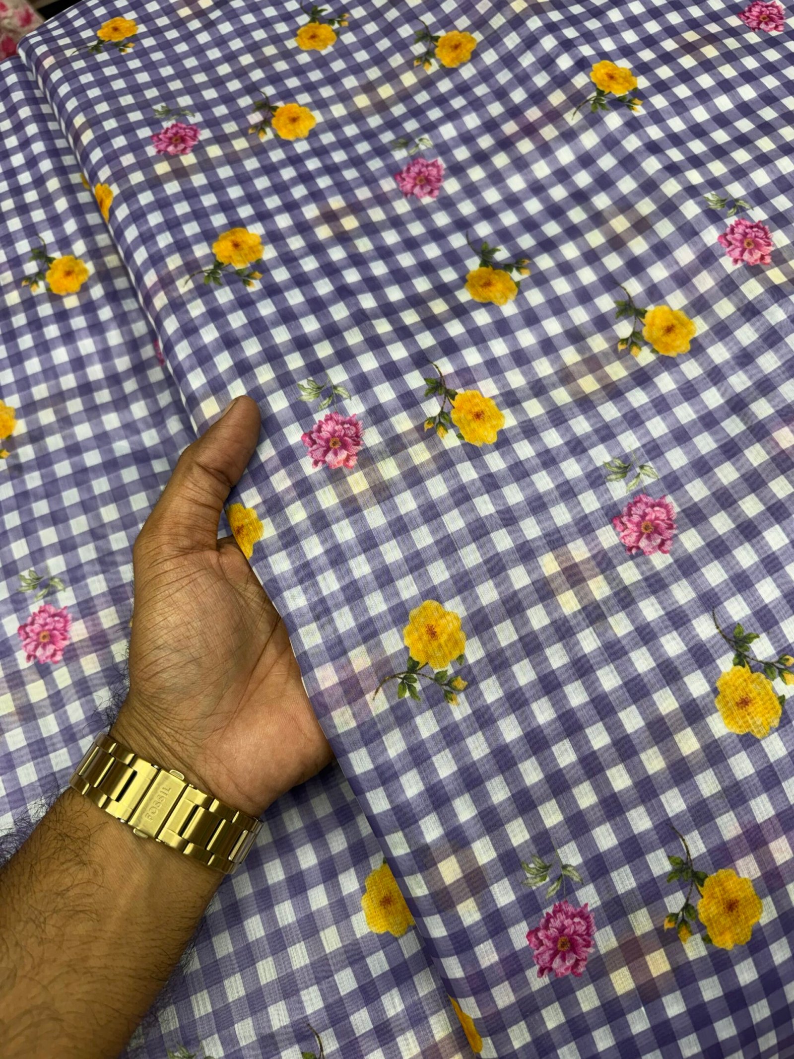 Mul chanderi checks - Image 3