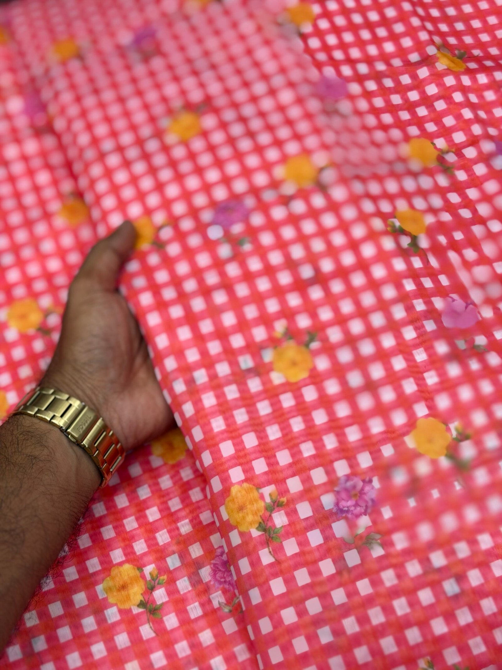 Mul Chanderi checks - Image 3