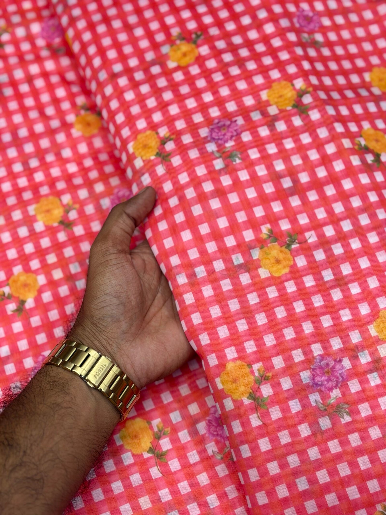 Mul Chanderi checks - Image 2