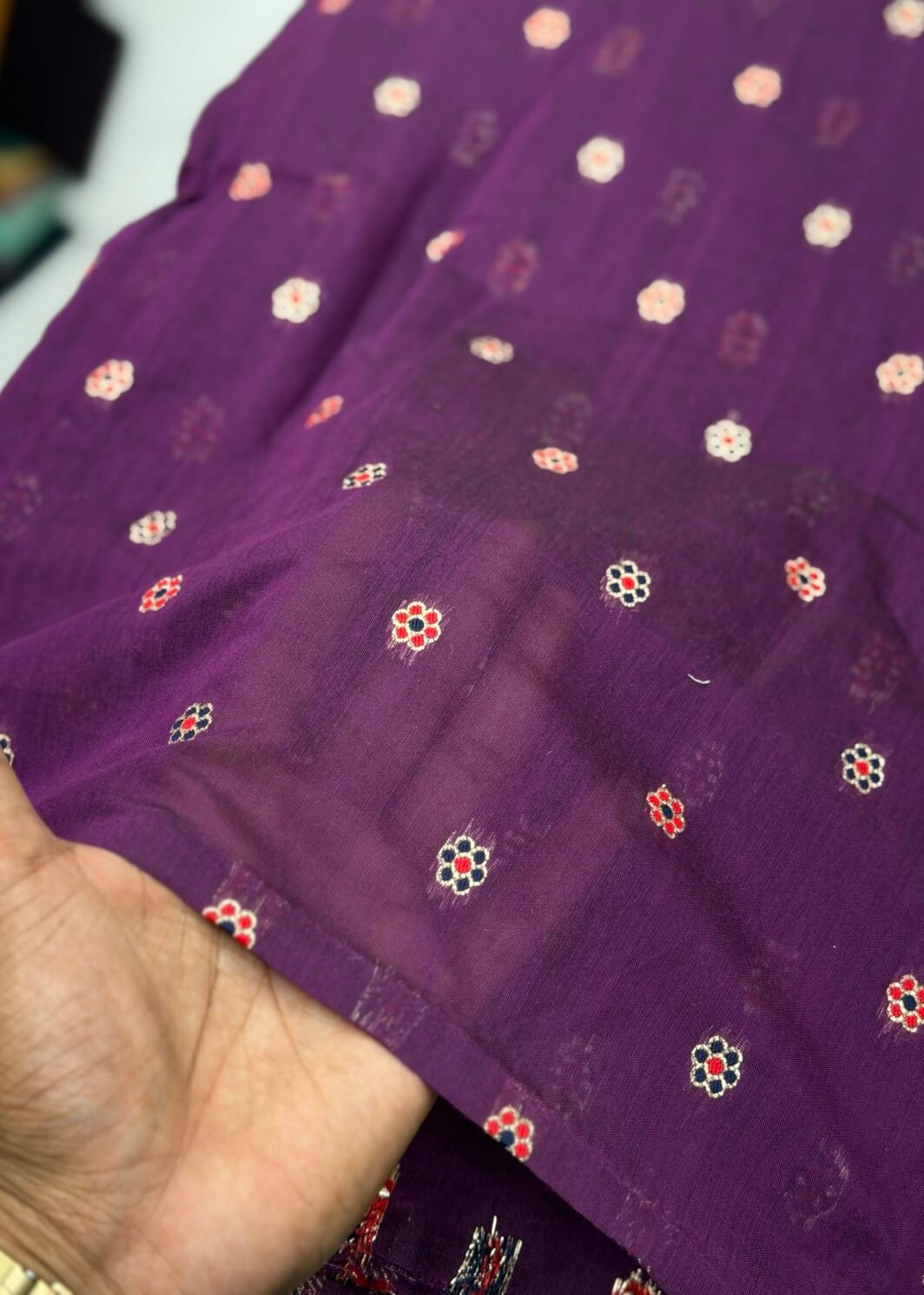 Chanderi butti silk