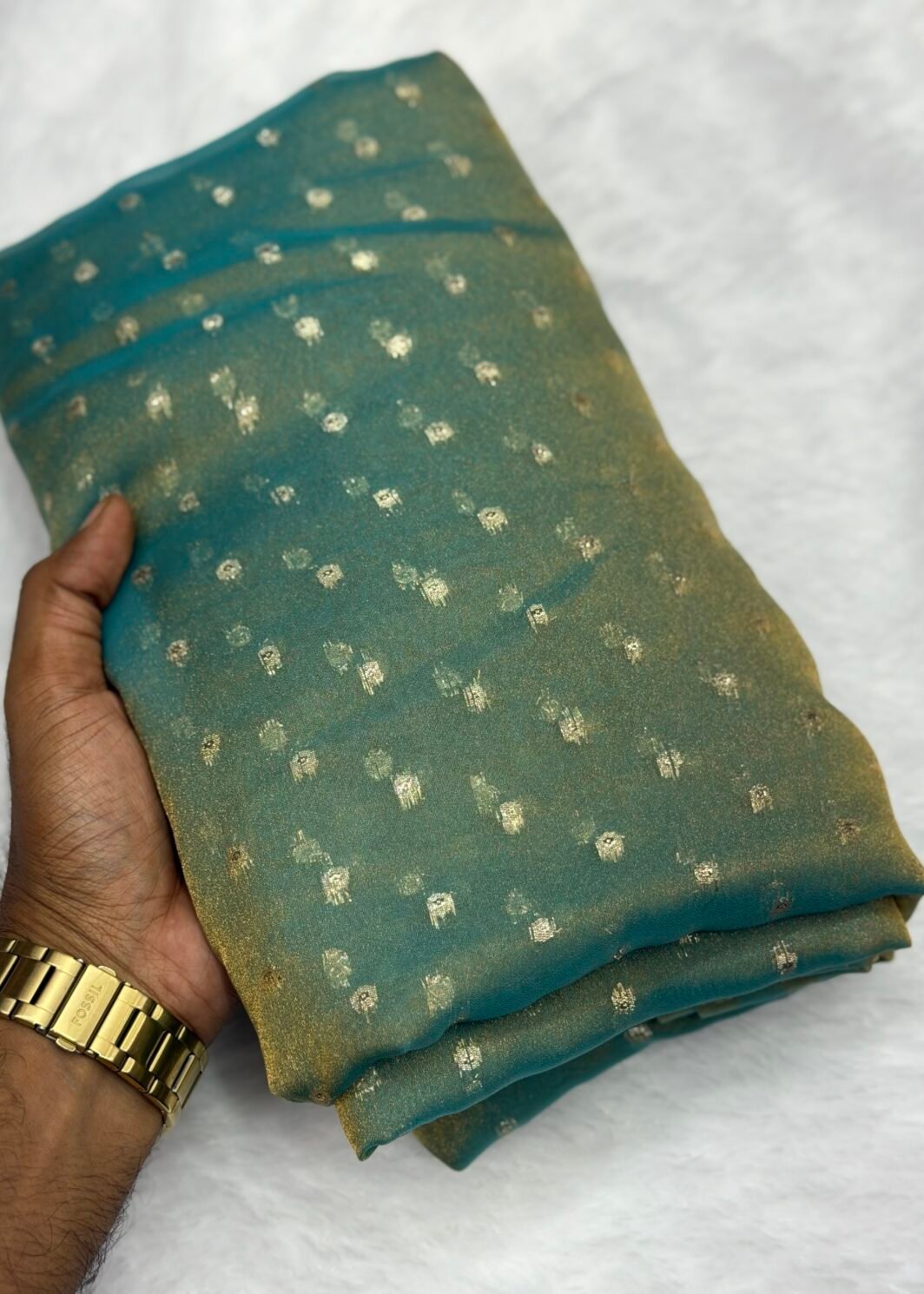 Nc moss silk saree